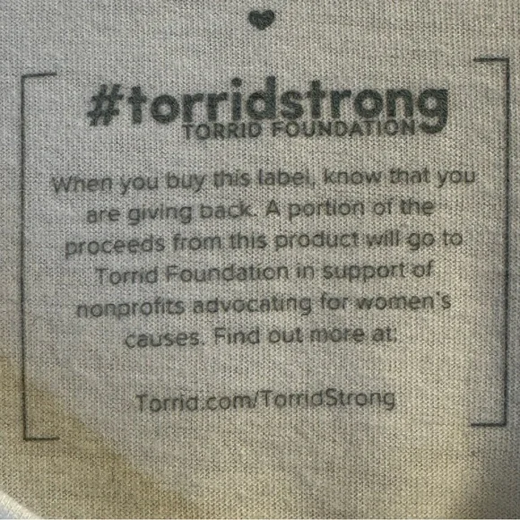 Torrid Women’s White RISE Graphic Tee V-Neck Short Sleeve Motivational Size 2 - Picture 9 of 12